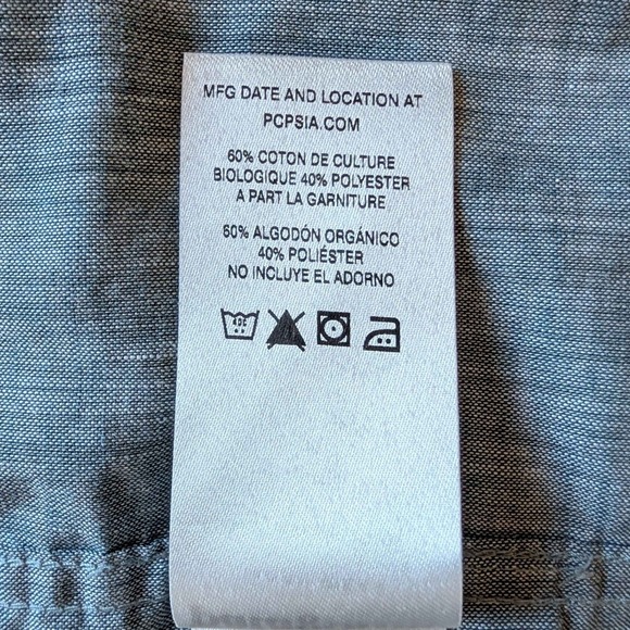 Patagonia Button Down Mens XL Grey Blue Moon Logo Organic Cotton STY54121 SP17 - Picture 5 of 8